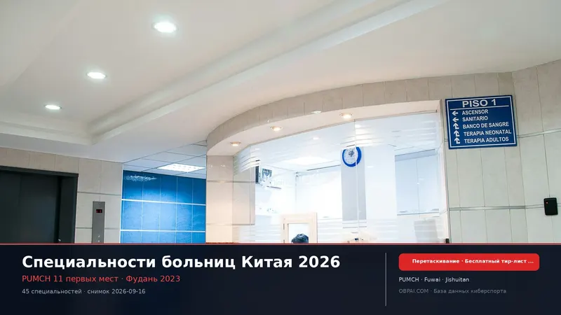 Тир-лист специальностей больниц Китая 2026