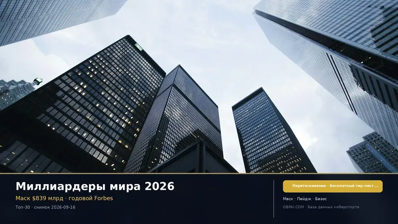 Тир-лист миллиардеров мира 2026