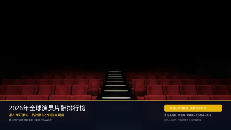 2026全球演员片酬与收入天梯榜