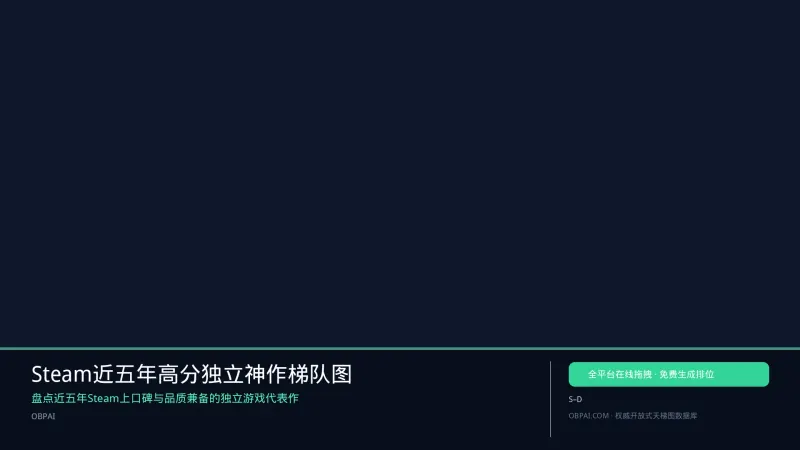 Steam近五年高分独立神作梯队图