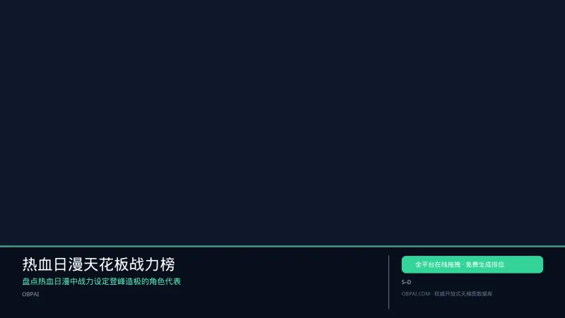 热血日漫天花板战力榜