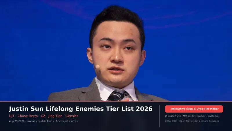 Justin Sun Lifelong Enemies