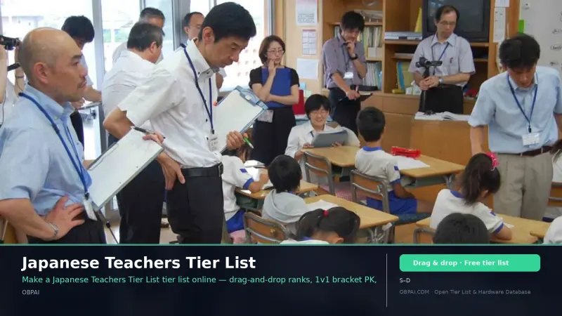 Japanese Teachers Tier List